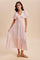 Light Pink Smocked Midi Dress