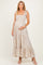 Cream Floral Shoulder Tie Maternity Maxi Dress