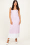 Light Pink Ribbed Colorblock Sleeveless Maxi Dress
