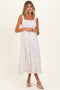 Pink Floral Lace Accent Sleeveless Maternity Maxi Dress