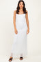 Ivory Sleeveless Lace Square Neck Maxi Dress