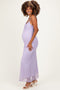 Lavender Sleeveless Lace Square Neck Maternity Maxi Dress
