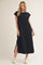 Black Side Slit Midi Dress