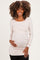 Beige Soft Knit Ruched Maternity Top