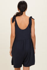 Navy Knot Strap Romper