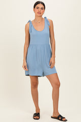 Blue Knot Strap Romper