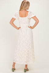 Ivory Lace Maxi Dress