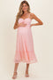 Light Pink Sleeveless Lace Maternity Maxi Dress