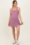 Dark Mauve Racerback Active Maternity Romper Dress