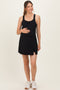 Black Racerback Active Maternity Romper Dress