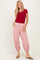 Red Striped Patch Pocket Pants