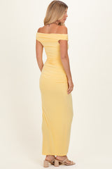 Yellow Off Shoulder Maxi Dress
