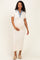 Natural Knit Denim Contrast Collar Maternity Maxi Dress