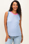 Blue Striped Jersey Maternity Tank Top