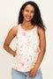 Ivory Floral Jersey Maternity Tank Top