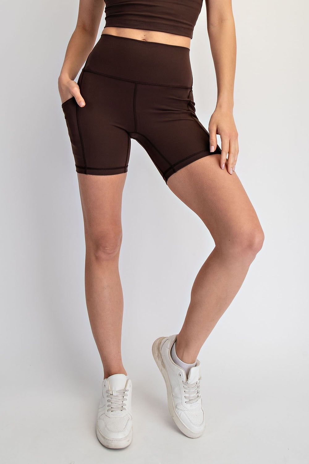 Espresso Pocket 6" Biker Shorts