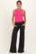 Black Mineral Wash Wide Leg Maternity Pants