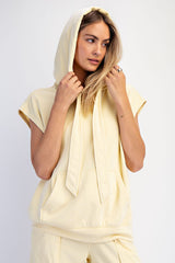 Lemon Mineral Wash Sleeveless Hoodie