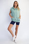 Sage Mineral Wash Sleeveless Hoodie