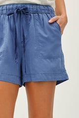 Blue  Pull On Short
