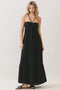 Black Halter Neck Tiered Cutout Maxi Dress