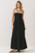 Black Halter Neck Tiered Cutout Maxi Dress