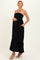 Black Halter Neck Tiered Cutout Maternity Maxi Dress