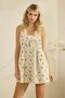 Cream Polka Dot Pleated V-Neck Romper