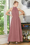 Mauve Halter Maxi Dress
