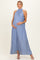 Light Blue Halter Maternity Maxi Dress