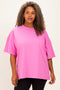 Bubble Gum PinkPlus Cotton Oversized Tunic Tee