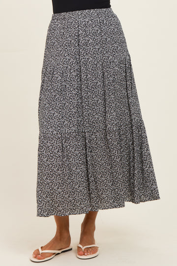 Black Floral Maxi Skirt