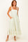 Ivory Floral Crochet Lace Detail Midi Dress