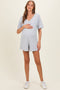 Heather Grey Scoop Neck Maternity Romper