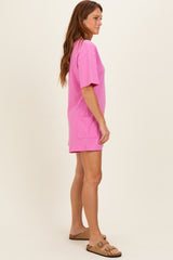 Pink Scoop Neck Romper