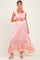 Pink Floral Smocked Maternity Maxi Dress