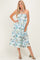 Off White Floral Halter Midi Dress