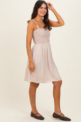Papyrus Knot Detail Smocked Mini Dress