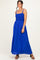 Capri Blue Textured Smocked Maxi Dress