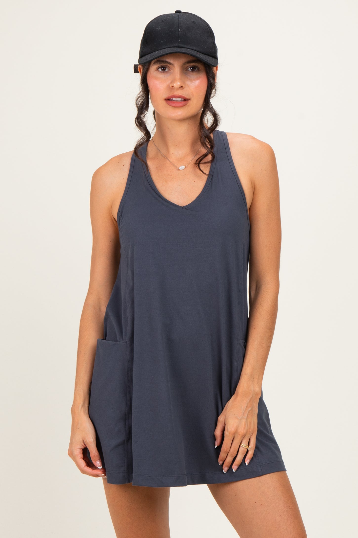 Charcoal Maternity Active Racerback Skortsie