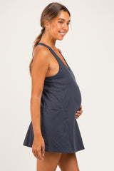 Charcoal Maternity Active Racerback Skortsie