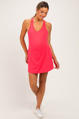 Flamingo Pink Maternity Active Racerback Skortsie