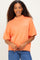 Peach Oversized Mock Neck Short Sleeve Sweater