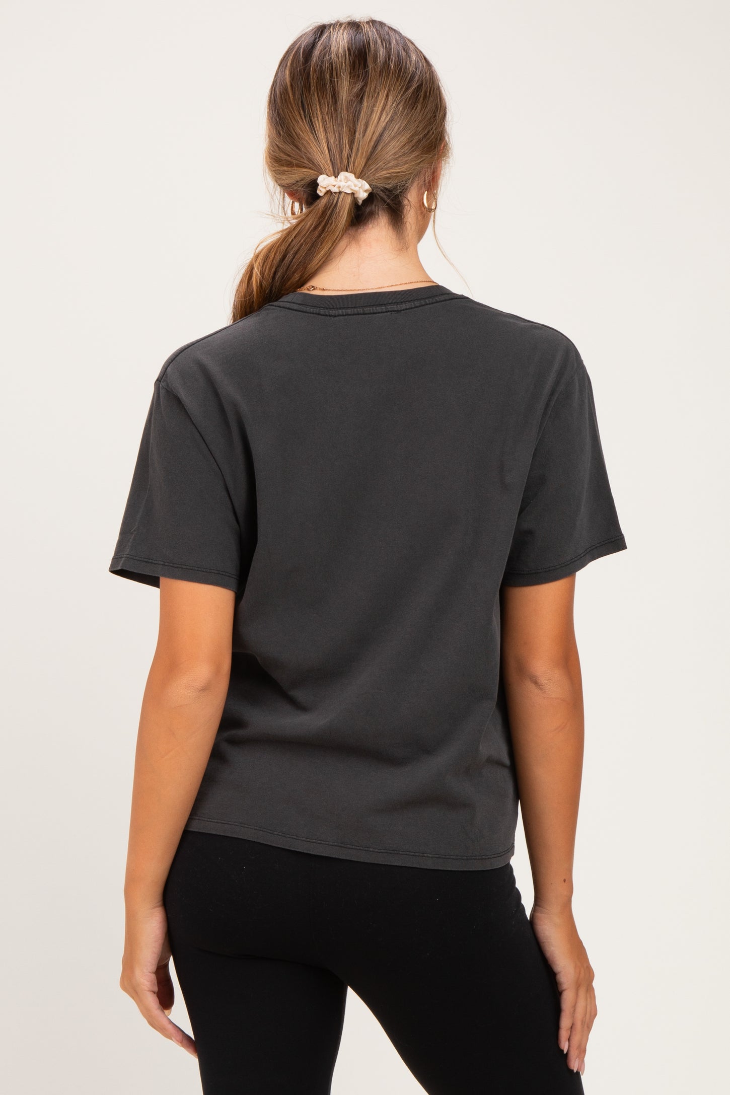 Black Maternity Crew Neck T-Shirt