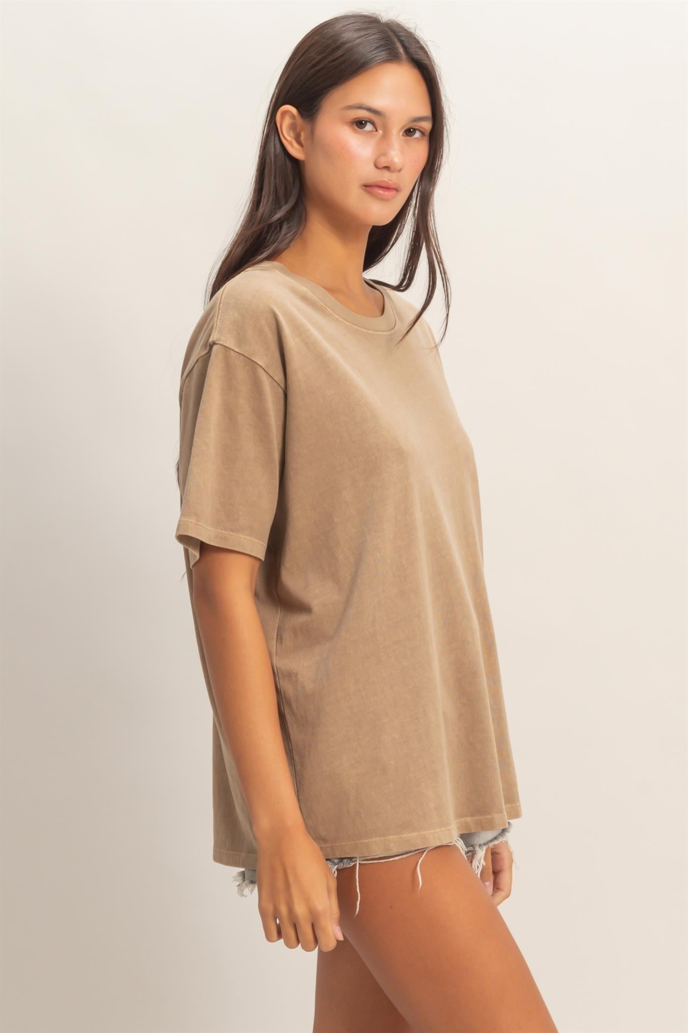 Mocha Crew Neck T-Shirt