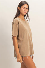 Mocha Crew Neck T-Shirt