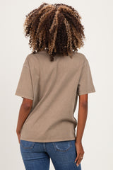 Mocha Maternity Crew Neck T-Shirt