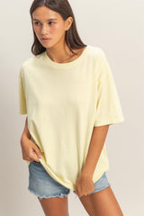 Yellow Maternity Crew Neck T-Shirt