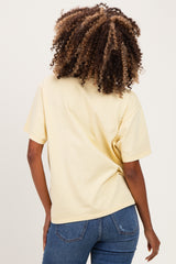 Yellow Maternity Crew Neck T-Shirt