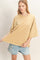 Beige Washed Oversized Crew Neck Top